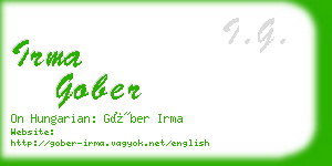 irma gober business card